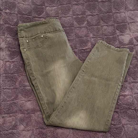 Ruby Rd Gray Straight Leg Jeans Versatile Denim - Picture 1 of 4